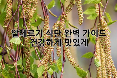 알레르기 식단 완벽 가이드: 건강하게 맛있게!