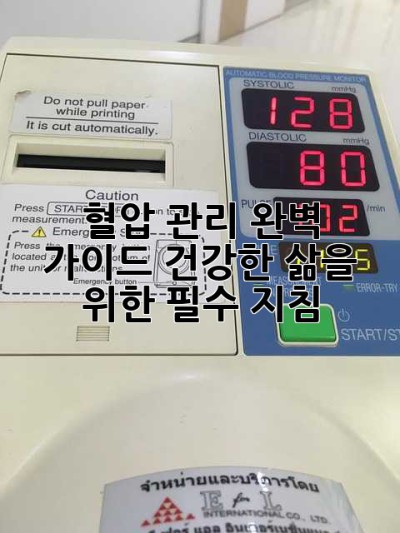 혈압 관리 완벽 가이드: 건강한 삶을 위한 필수 지침